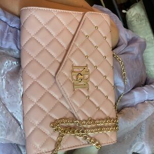 Badgley Mischka pink crossbody purse